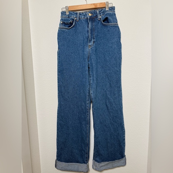 Anthropologie The Austyn High-Rise Cuffed Wide Leg Jeans by Pilcro - Picture 2 of 9